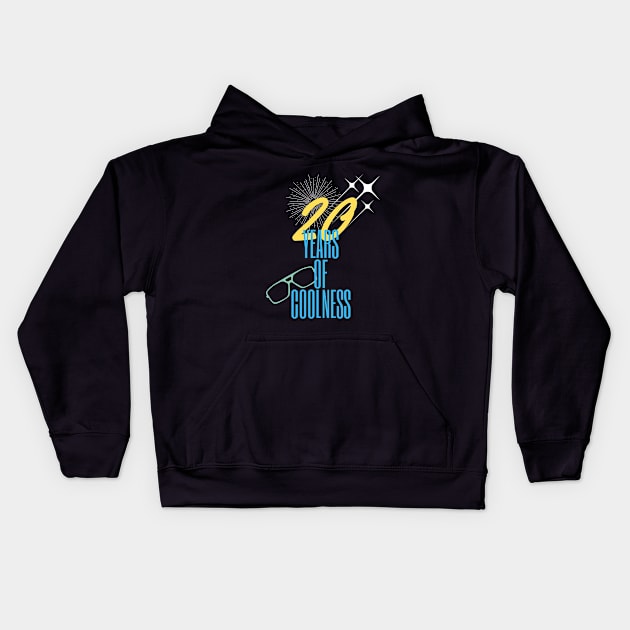 20 years of coolness Kids Hoodie by Warp9